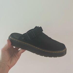 Dr Martens Carlson Black Suede Clogs